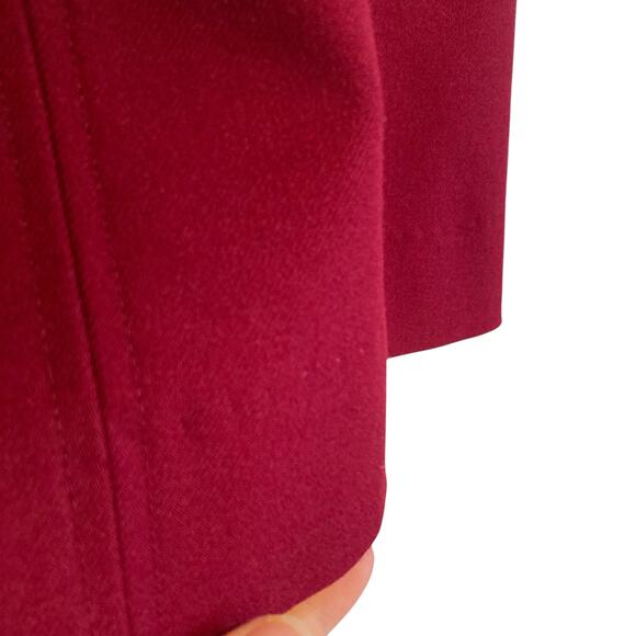 Vintage 80s Levis Maroon Red Dacron Polyester Office Straight Skirt Size XS - Picture 11 of 15